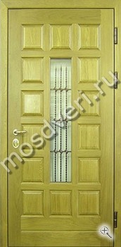 Светлая железная дверь МДФ с ковкой - купить от производителя Мосдвери Светлая железная дверь МДФ с ковкой