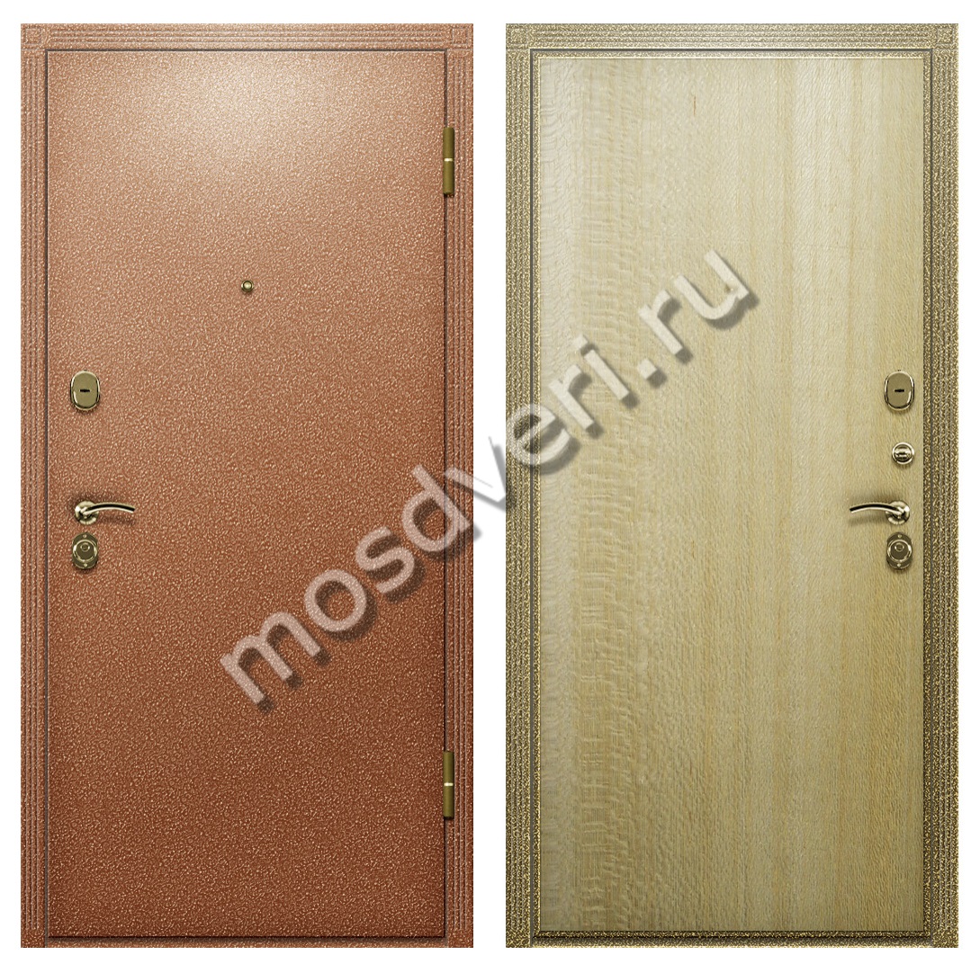 Дверь в дом с порошковым напылением и отделкой МДФ - купить от производителя Мосдвери Дверь в дом с порошковым напылением и отделкой МДФ