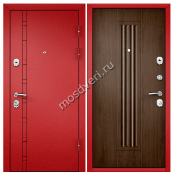 Красная входная дверь в квартиру KVD-10 - купить от производителя Мосдвери Красная входная дверь в квартиру KVD-10