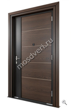 Входная дверь в коттедж коричневая широкая - купить от производителя Мосдвери Входная дверь в коттедж коричневая широкая