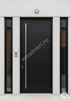 Высокая входная дверь темного цвета - купить от производителя Мосдвери Высокая входная дверь темного цвета
