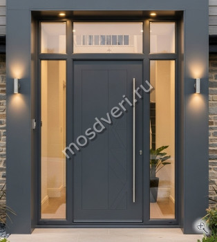 Большая входная дверь серая - купить от производителя Мосдвери Большая входная дверь серая