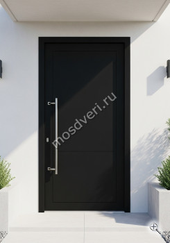 Широкая входная дверь для дома черная - купить от производителя Мосдвери Широкая входная дверь для дома черная