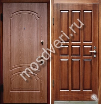 Входная дверь с панелями МДФ кофейных оттенков - купить от производителя Мосдвери Входная дверь с панелями МДФ кофейных оттенков