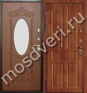 Входная дверь светло-коричневая с отделкой ламинат и зеркалом ВДЗ-850 - купить от производителя Мосдвери Входная дверь светло-коричневая с отделкой ламинат и зеркалом ВДЗ-850